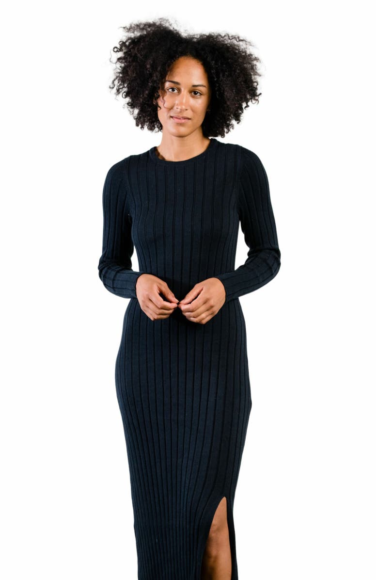 ABLE Bridget Knit Midi Dress, Alternate, color, 