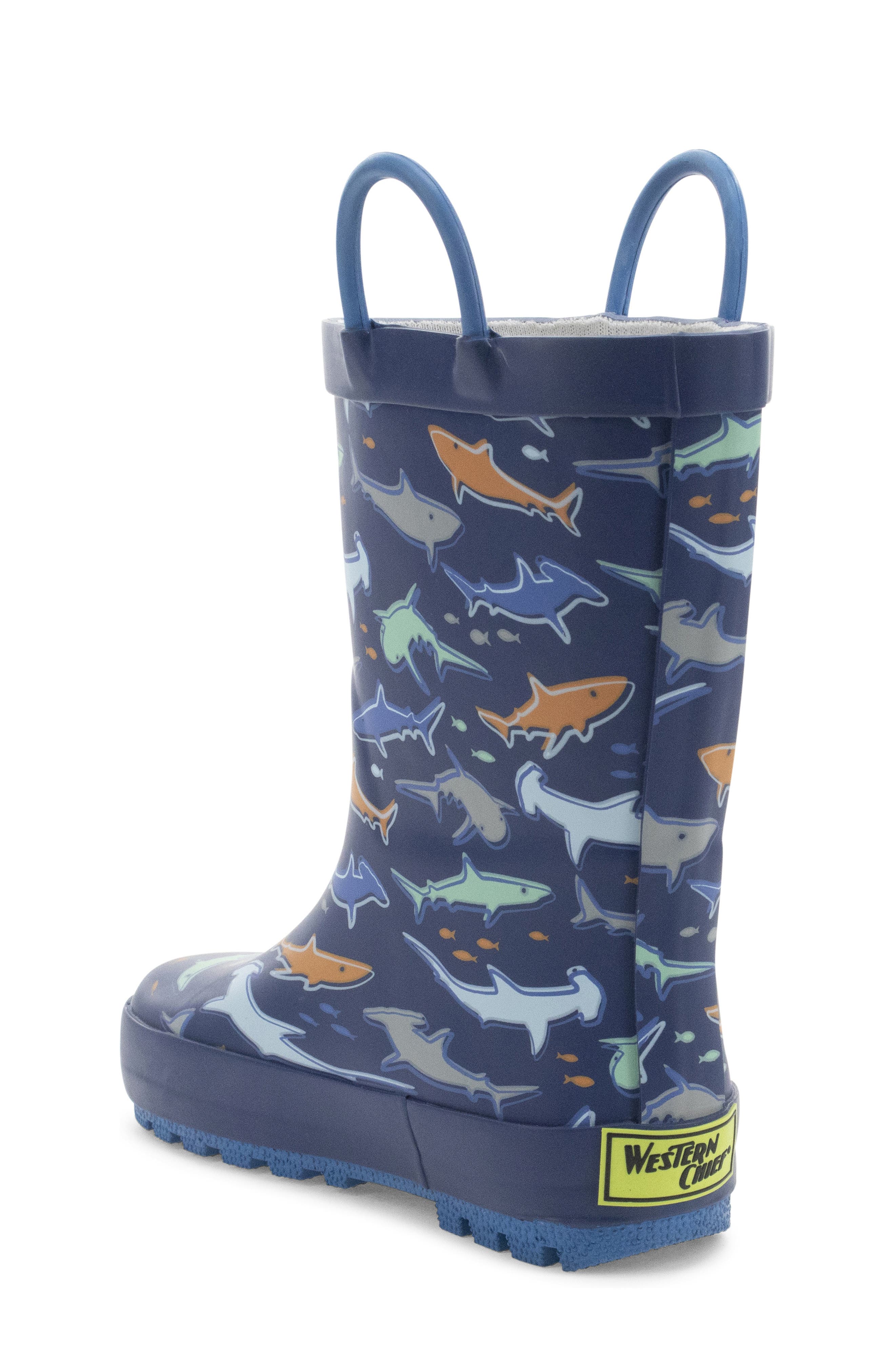 Kids' Shark Bait Rain Boot, Alternate, color, NAVY