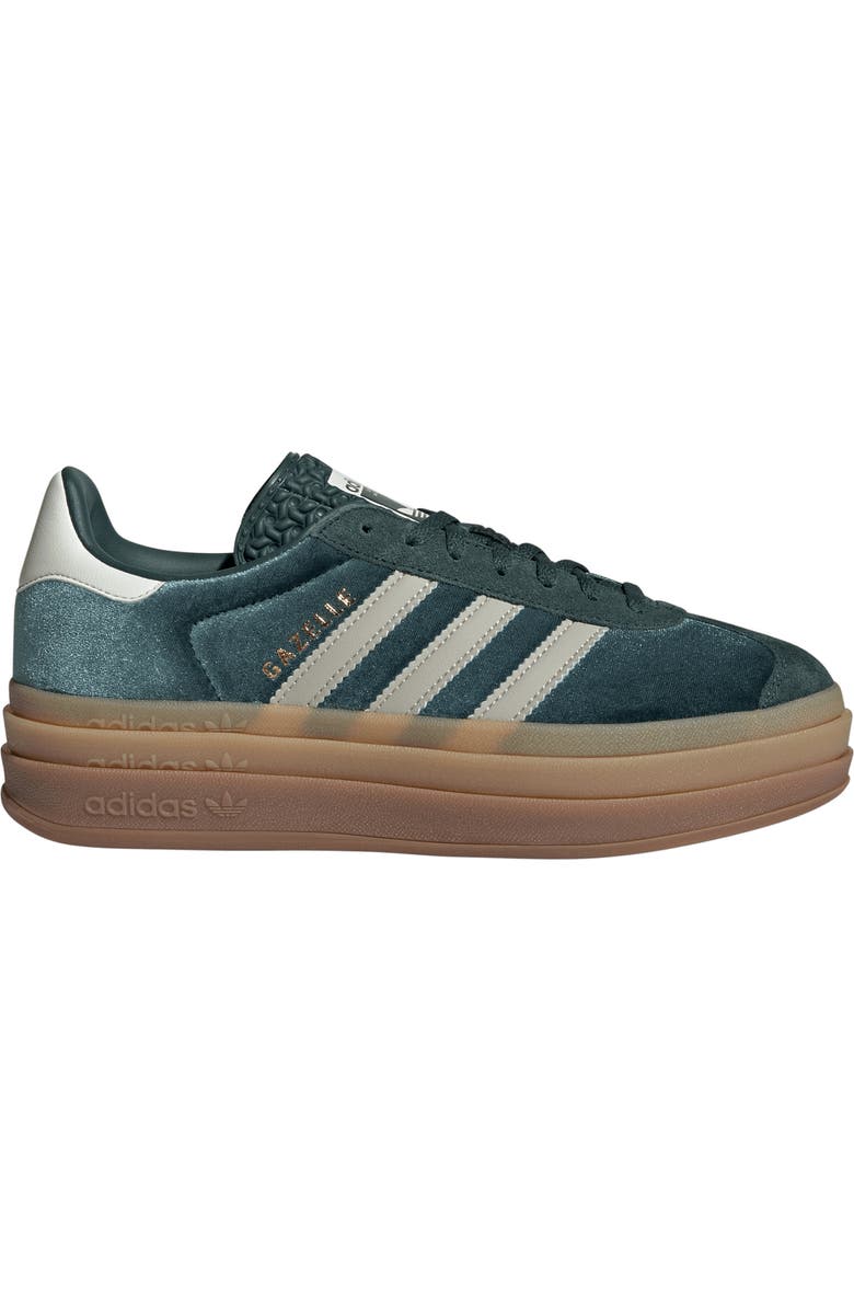 adidas Gazelle Bold Platform Sneaker, Alternate, color, Green/ Putty/ Mineral Green