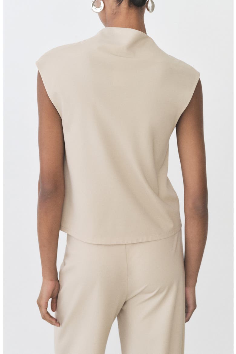 Candela Extended Shoulder Funnel Neck Top, Alternate, color, SAND