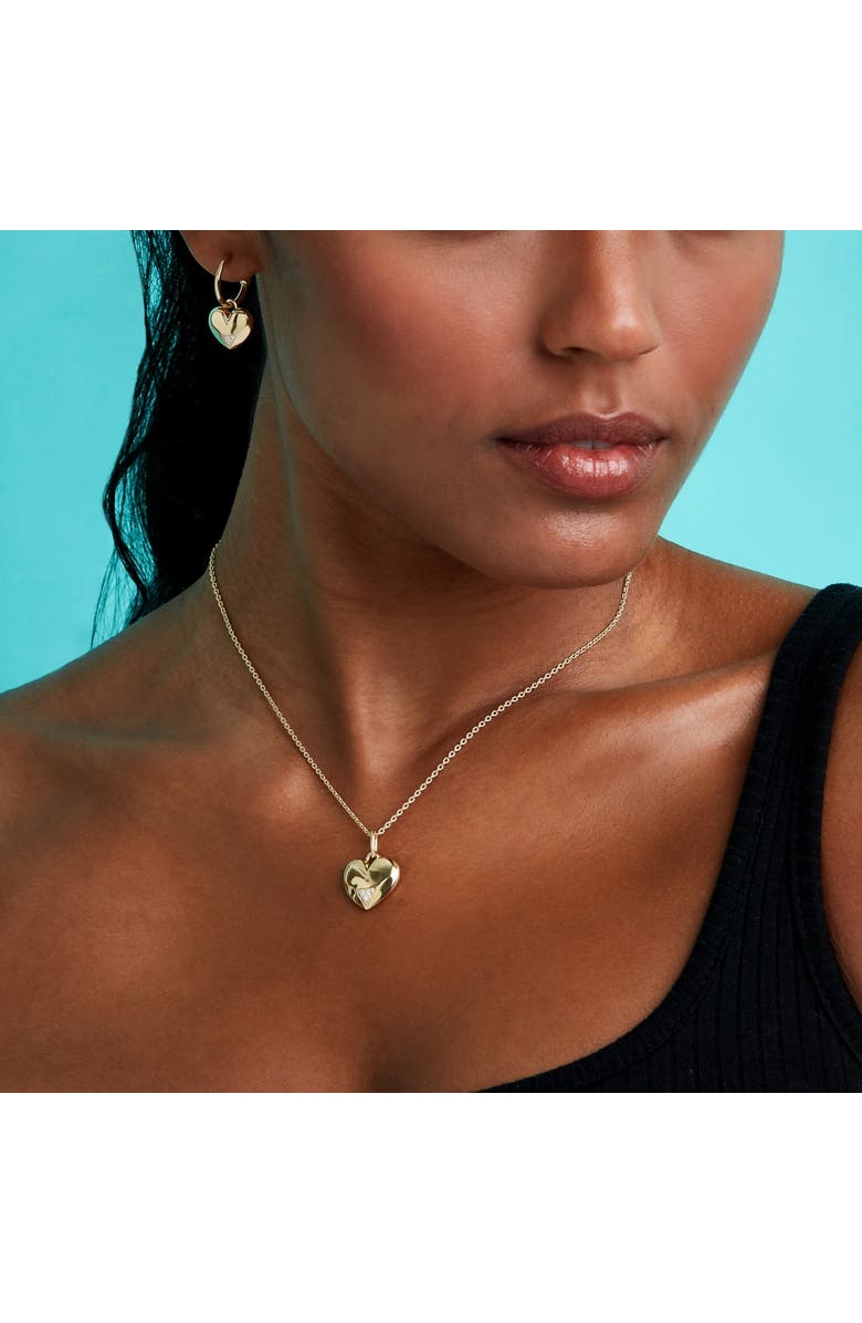 Toolally Art Deco Hearts Pendant, Alternate, color, Gold Vermeil