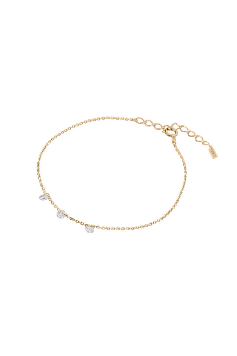 Sterling Silver 18k Gold Plated Emmeline Bracelet Delicate Design, Alternate, color, Gold
