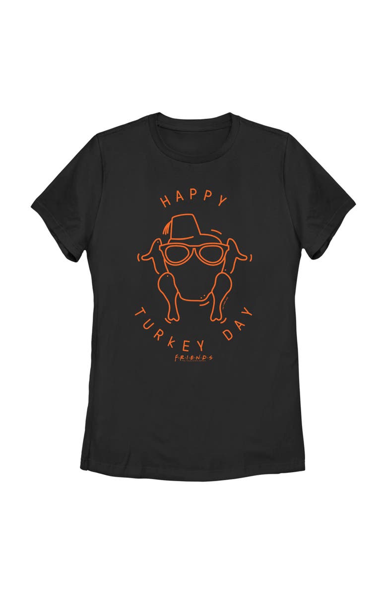 Friends Women's Friends Happy Turkey Day Icon Graphic T-Shirt, Main, color, Black