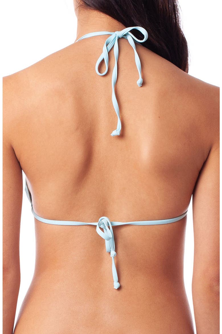 My Slide Triangle Bikini Top, Alternate, color, SKY