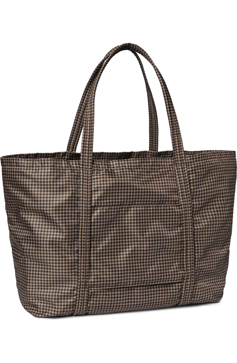 Loeffler Randall Dina Travel Tote, Alternate, color, Brown/ Black Check