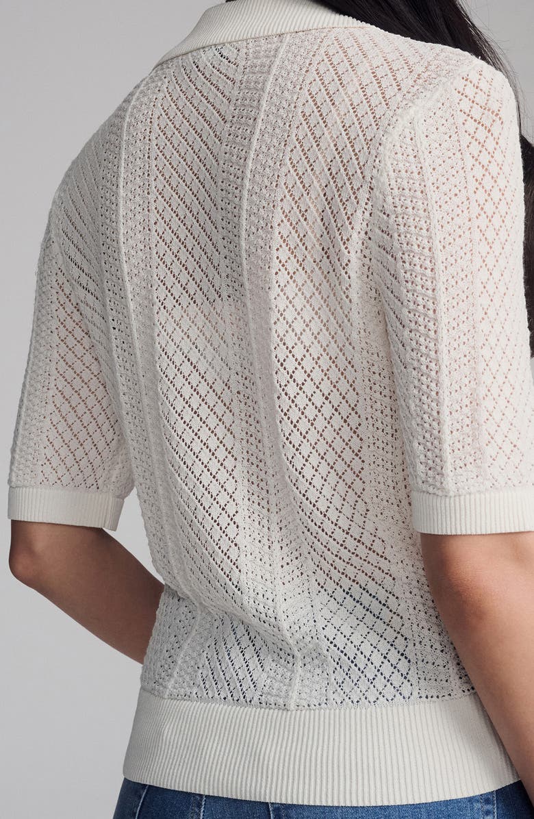 Mavi Jeans Johnny Collar Sweater, Alternate, color, Antique White