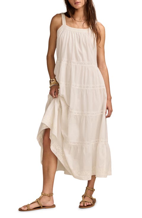 Market Day Sleeveless Tiered Maxi Dress