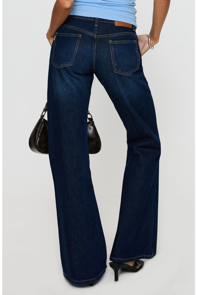 Rearview Low Rise Flare Leg Jeans, Alternate, color, DARK BLUE