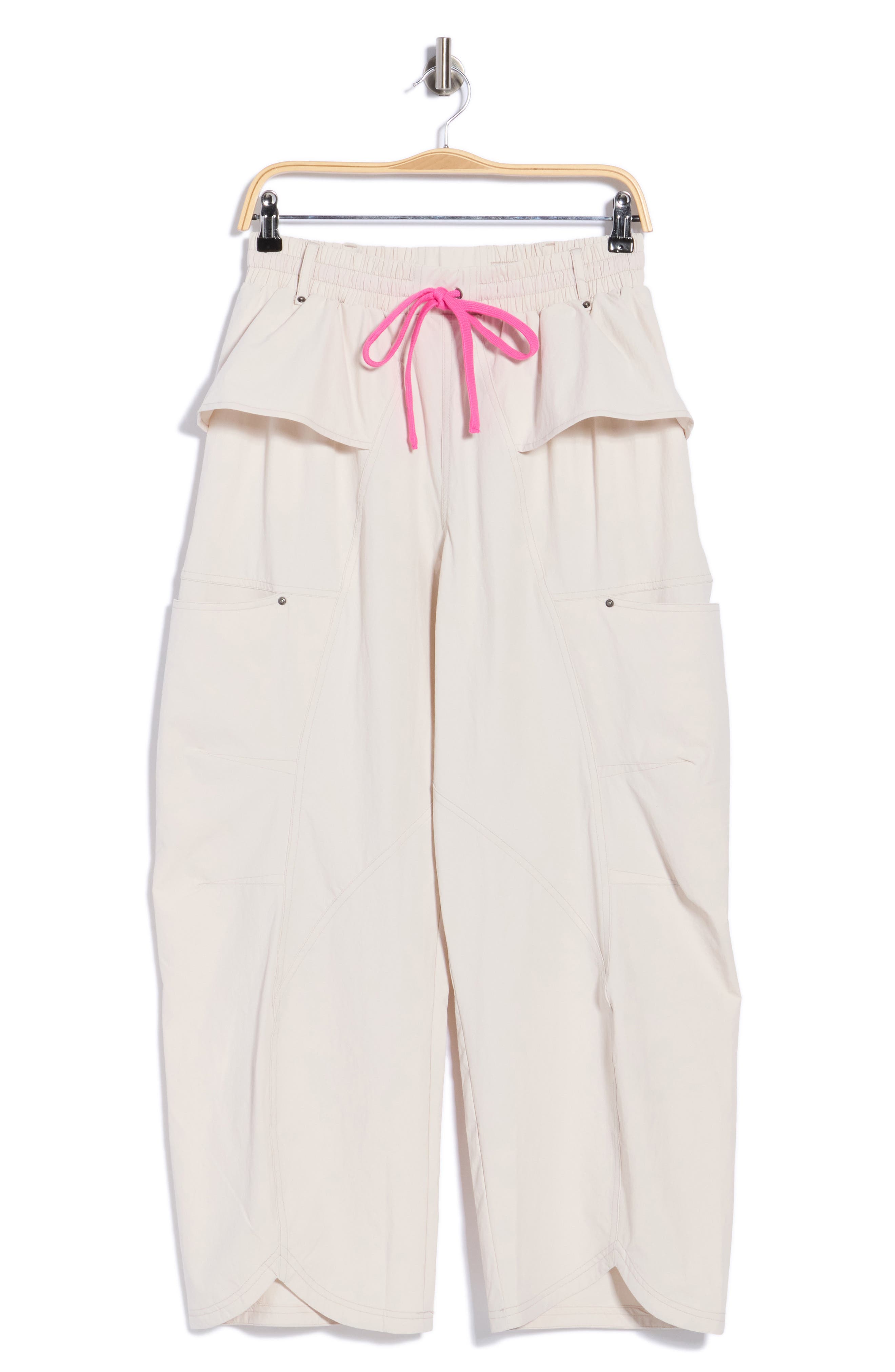 Free People Initiative High Waist Performance Wide Leg Pants In White