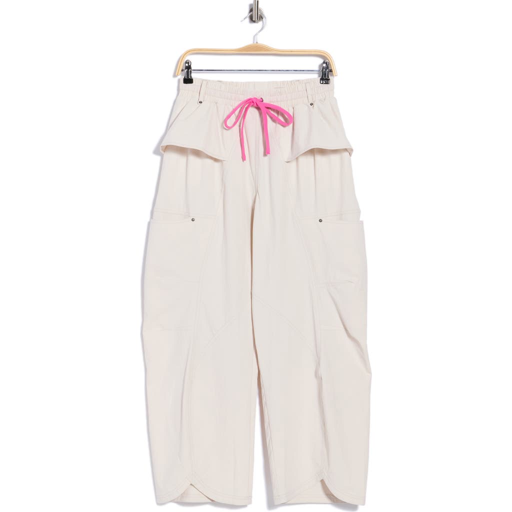 Free People Initiative High Waist Performance Wide Leg Pants In White
