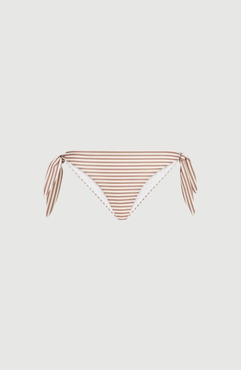 Striped techno jersey bikini bottoms