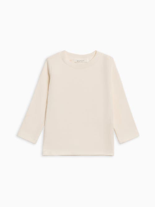 Kendi Rory Ribbed Long Sleeve Top In White