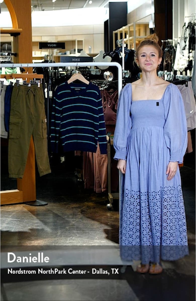 Kids' Stripe Cotton Blend V-Neck Sweater, sales video thumbnail