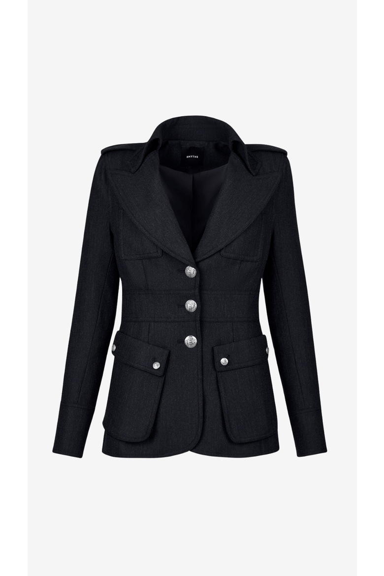 Officers Jacket, Alternate, color, Carbon Herringbone