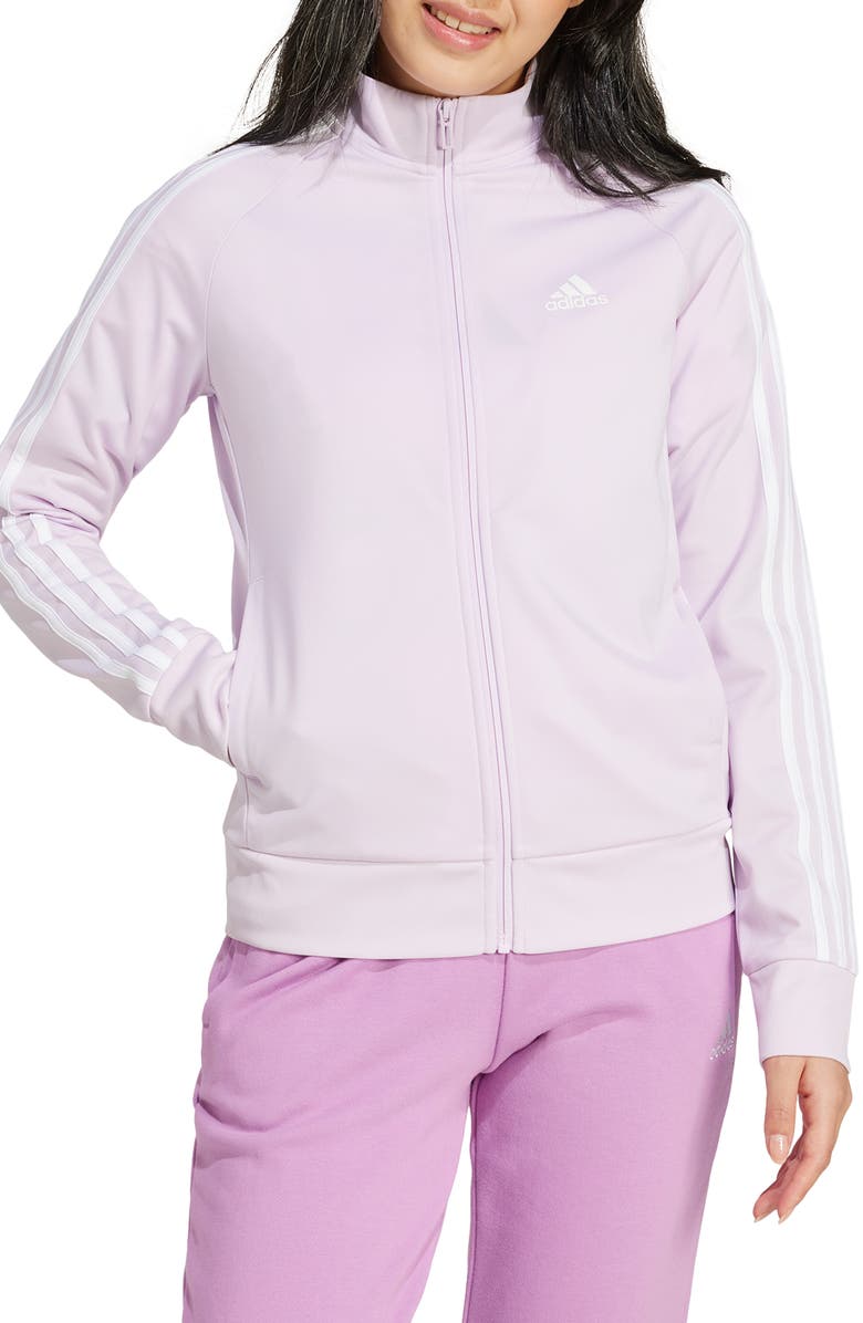 adidas Tricot 3-Stripes Track Jacket, Main, color, 