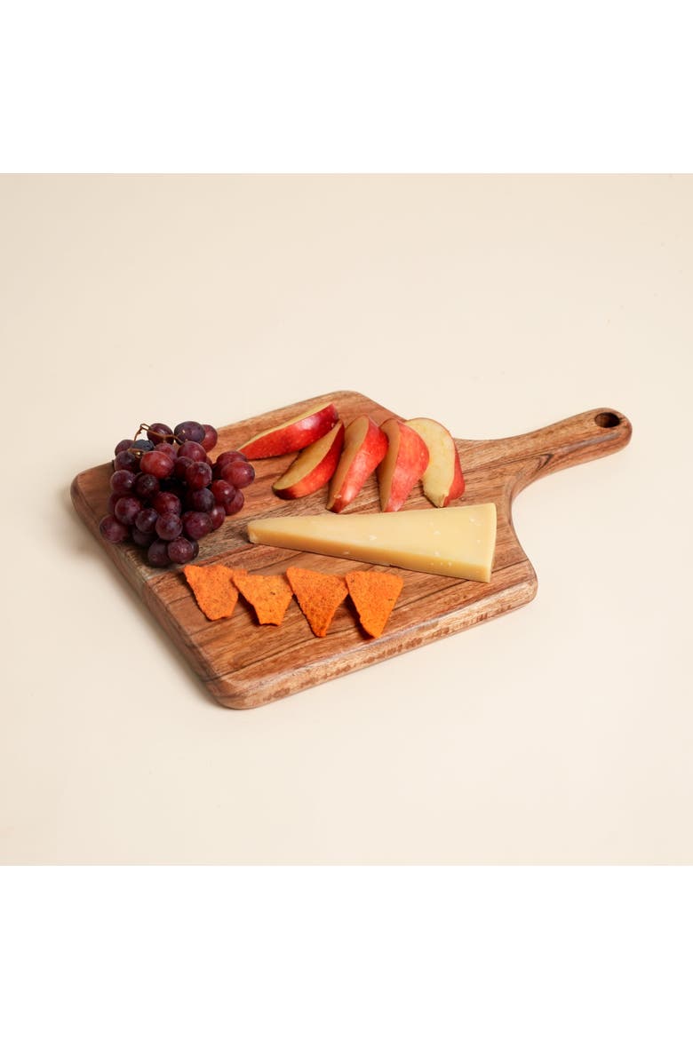 Acacia Wood Chopping Board with Handle Cutting Board, Alternate, color, Natural Wood