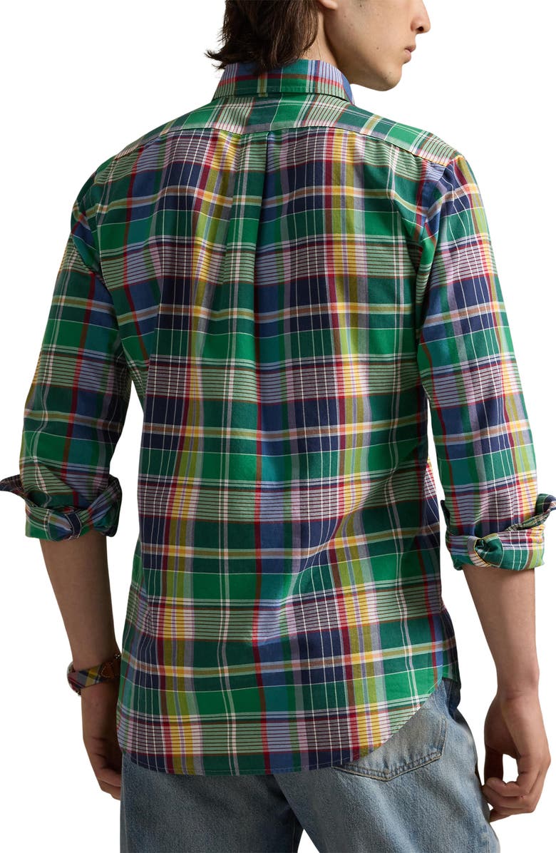 Polo Ralph Lauren Plaid Button-Down Oxford Shirt, Alternate, color,