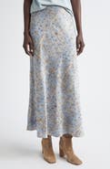 Lafayette 148 New York Bias Cut Stretch Silk A-Line Maxi Skirt