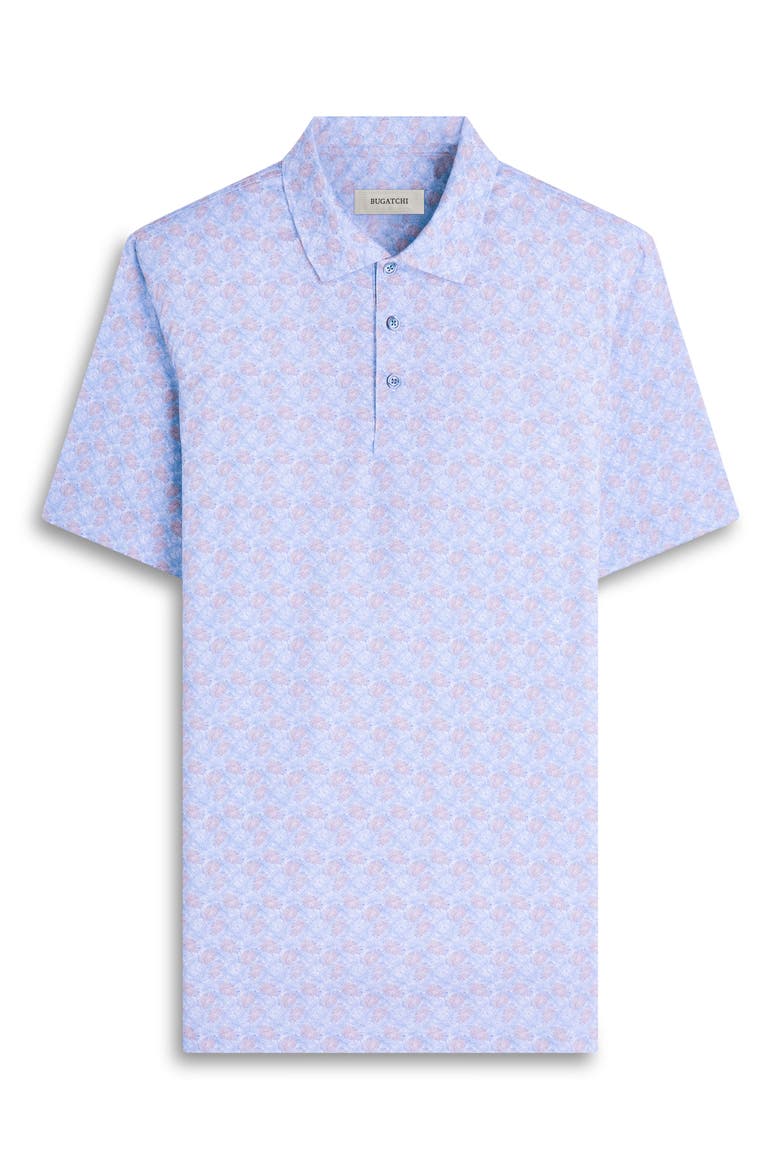 Victor OoohCotton® Leaf Print Polo, Alternate, color, AIR BLUE