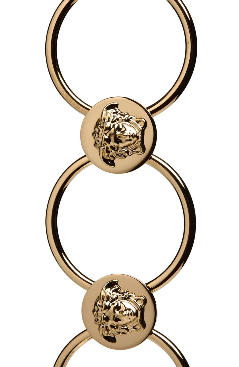 Versace Medusa Circle Link Chain Belt, Alternate, color, Versace Gold