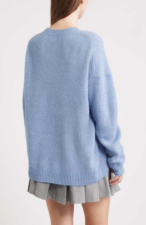 Bp. Fuzzy Oversize Sweater In Blue