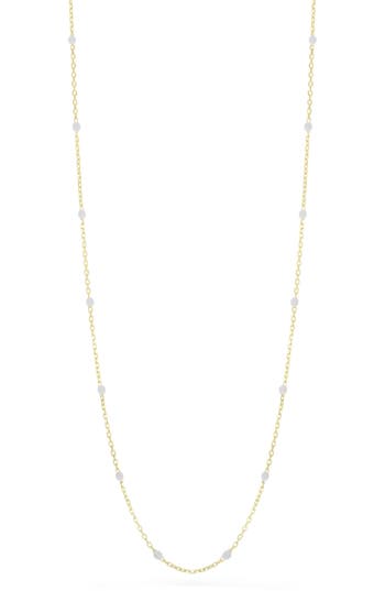Ember Fine Jewelry 14k Gold Beaded Enamel Station Necklace In Gold