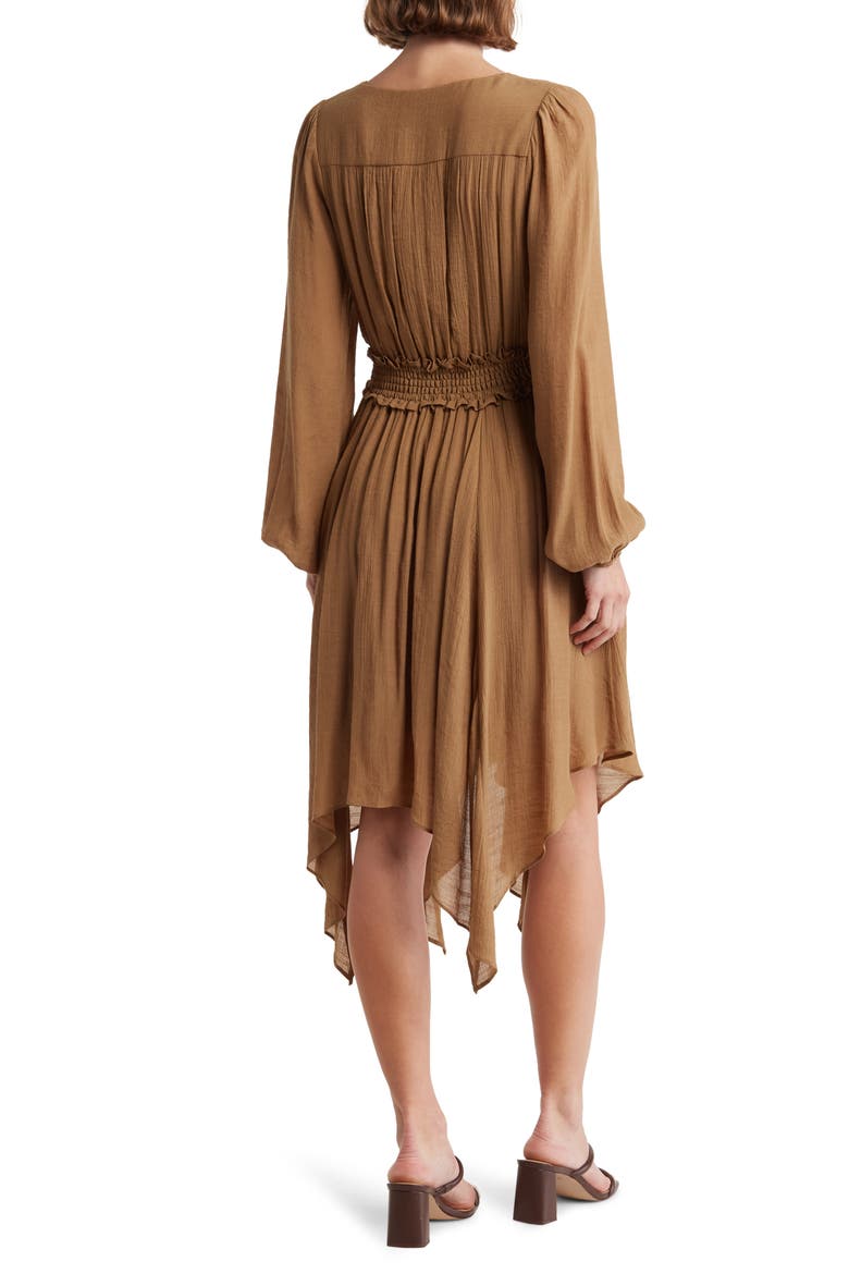 Long Sleeve Handkerchief Hem Dress, Alternate, color, GUCCI