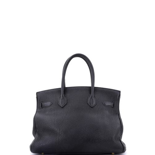 Pre-owned Hermes Hermes Birkin Handbag Black Togo With Gold Hardware 30 In Black