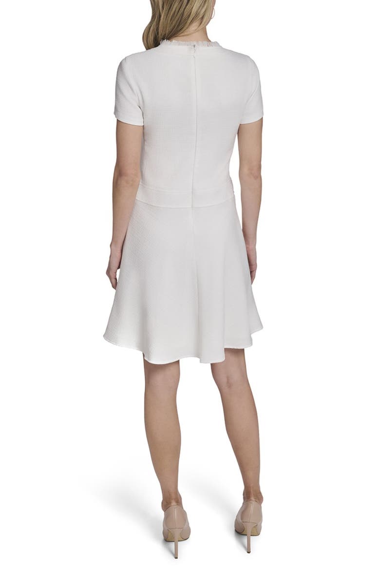 Novelty Woven Fit & Flare Dress, Alternate, color, IVORY