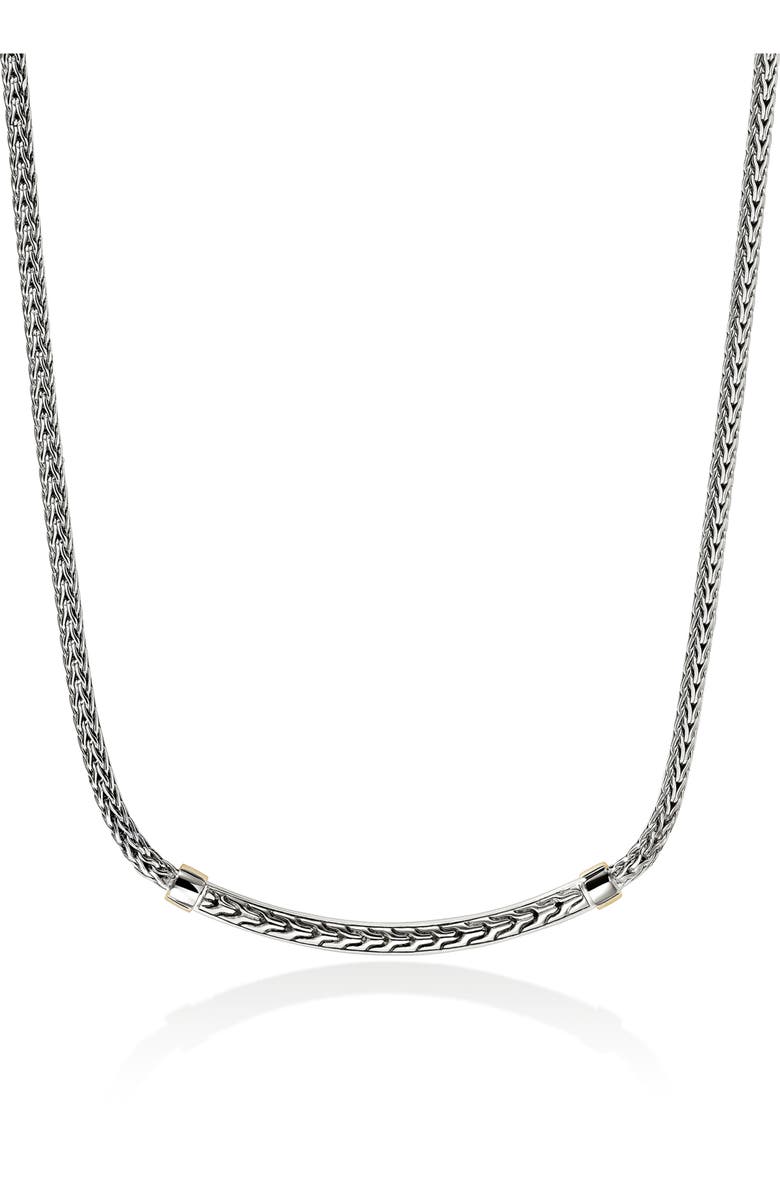 John Hardy JH Essentials Sapphire Pavé Necklace, Alternate, color, Silver/ Gold/ Black Sapphire