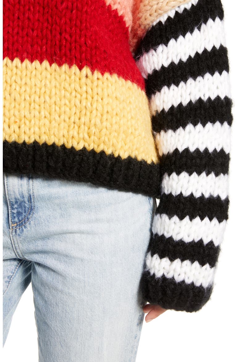 Sweetheart Stripe Sweater, Alternate, color, SWEETHEART