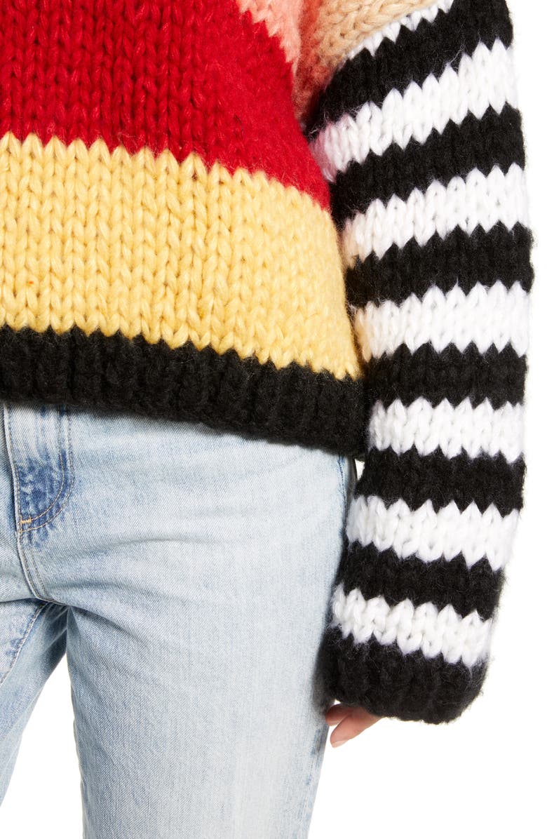 BLANKNYC Sweetheart Stripe Sweater, Alternate, color,