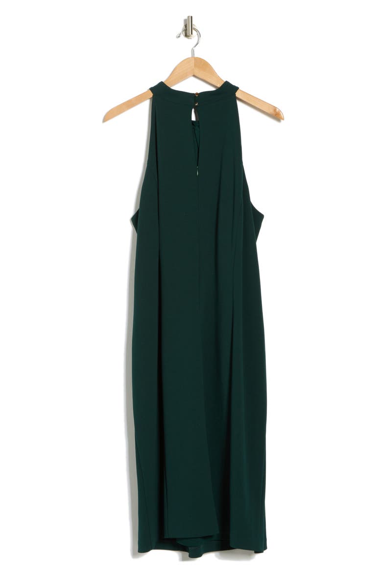 Twist Neck Sleeveless Sheath Dress, Alternate, color, PINE