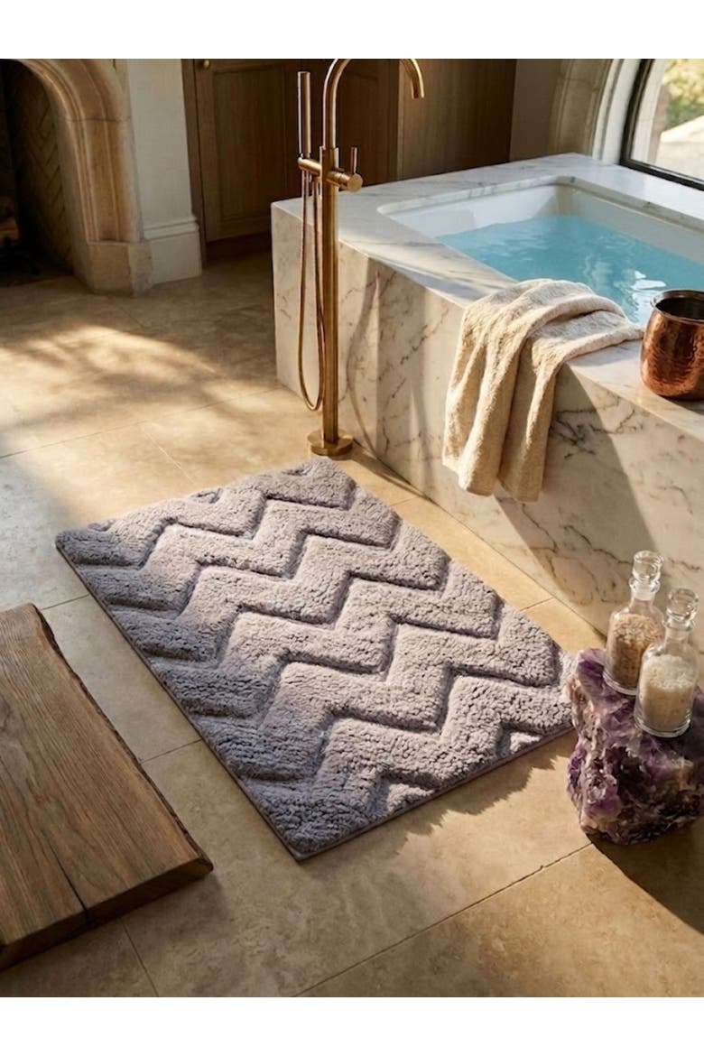 Vantaa Bath Mat 24"X36", Alternate, color, Grey