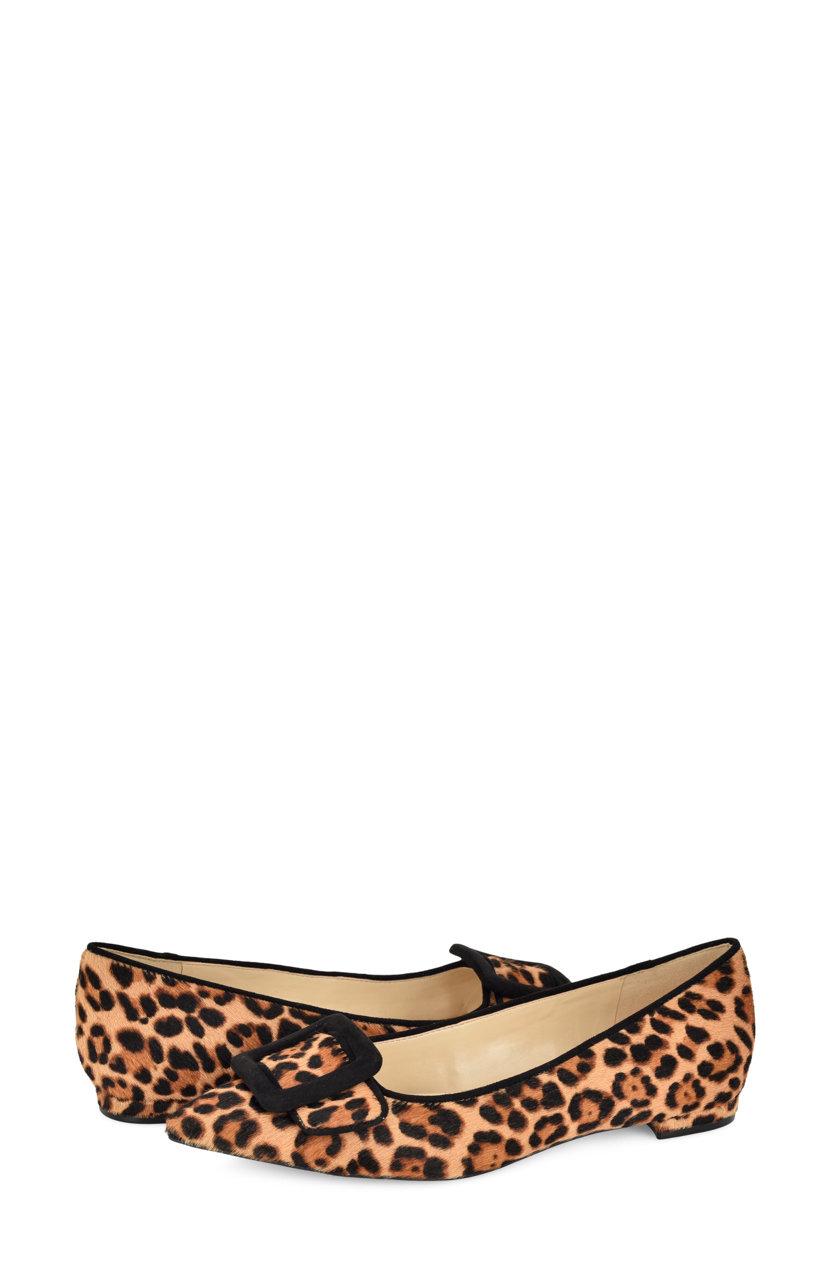 Jesike Genuine Calf Hair Flat, Alternate, color, LEOPARD