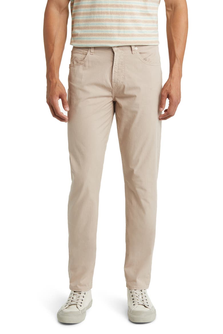 Adrien Slim Fit Five-Pocket Airweft Twill Pants, Main, color, SESAME