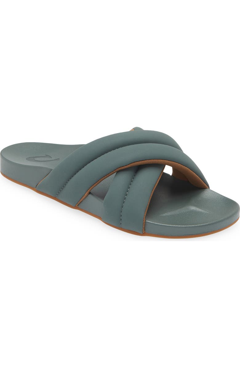 OluKai Hila Water Resistant Slide Sandal, Main, color, Star Pine / Star Pine