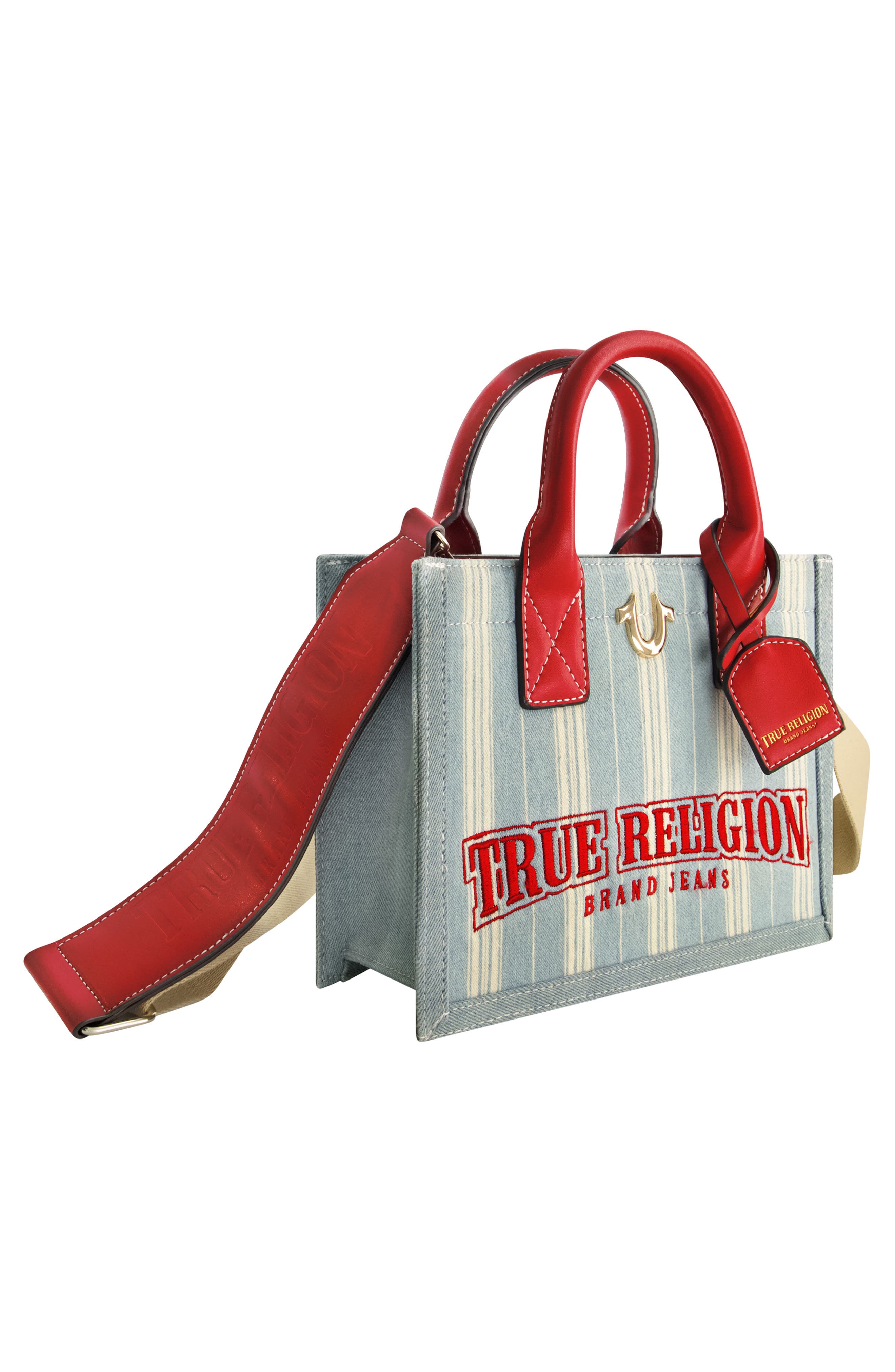 Denim Stripe Modern Tote, Alternate, color, DENIM