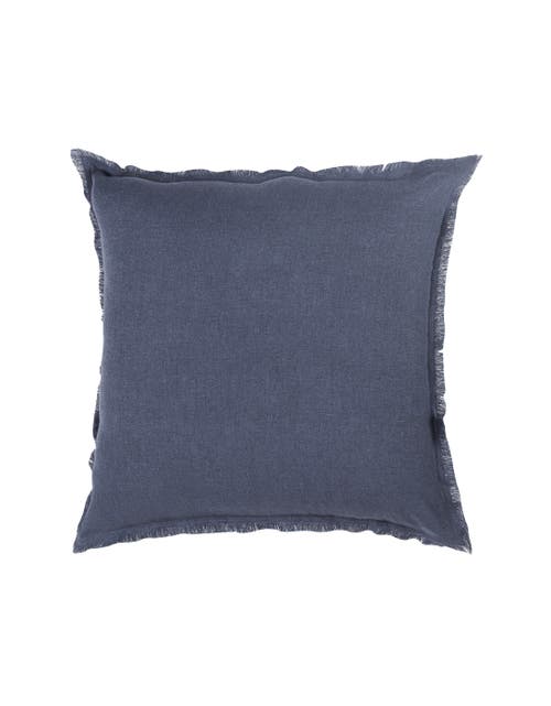 Anaya So Soft Linen Down Pillow In Navy Blue