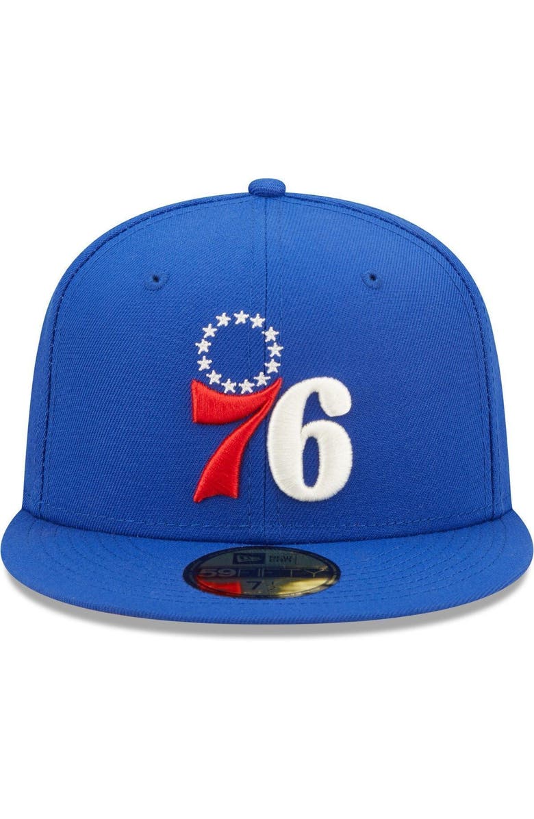New Era Men's New Era Royal Philadelphia 76ers 3x NBA Finals Champions Pop Sweat 59FIFTY Fitted Hat, Alternate, color, Royal