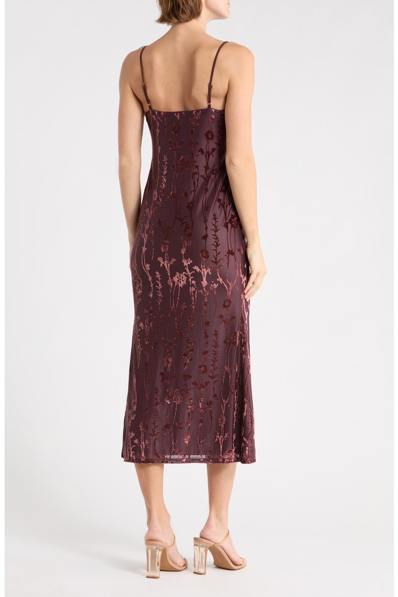 Square Neck Mermaid Midi Dress, Alternate, color, PLUM