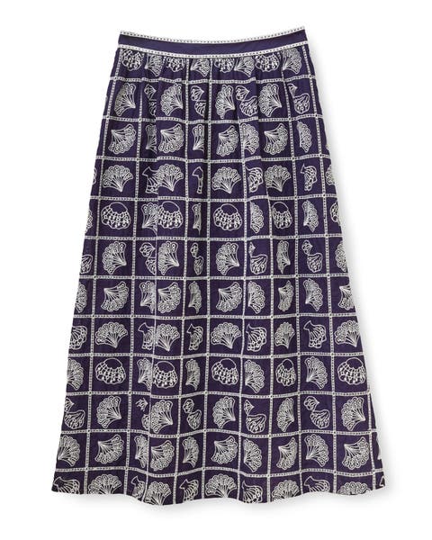 Celine Eyelet Midi Skirt