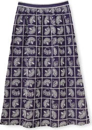 Cartolina Celine Eyelet Midi Skirt