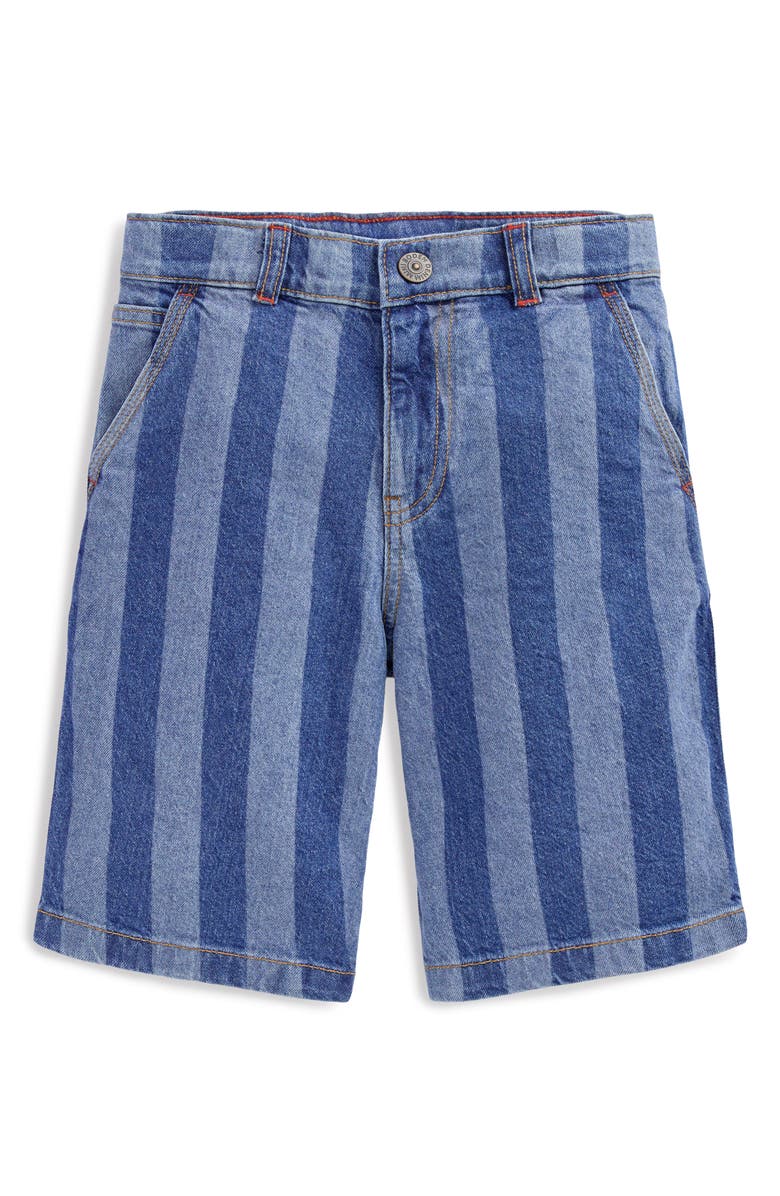 Mini Boden Kids' Vertical Stripe Carpenter Shorts, Main, color, Shadow Stripe