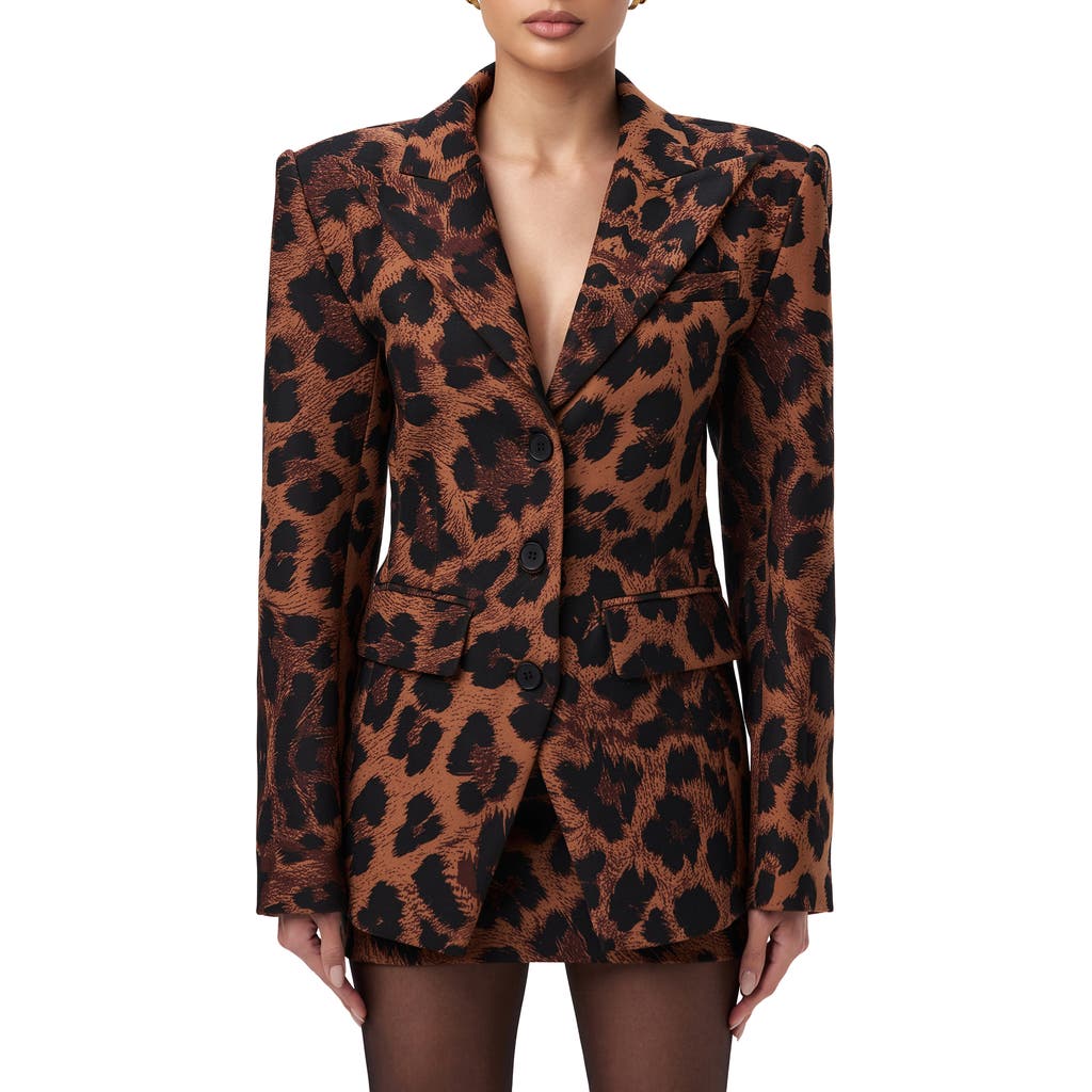 Naked Wardrobe Fitted Blazer In Leopard