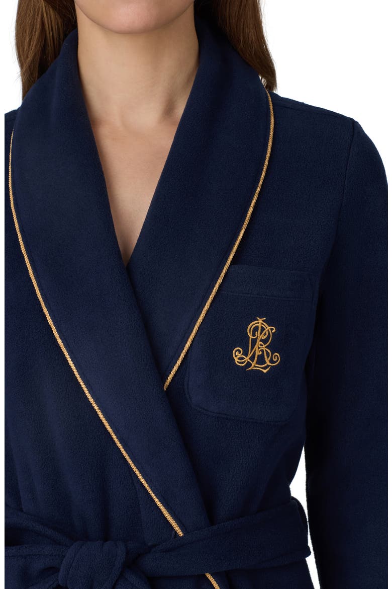 Shawl Collar Long Robe, Alternate, color, NAVY