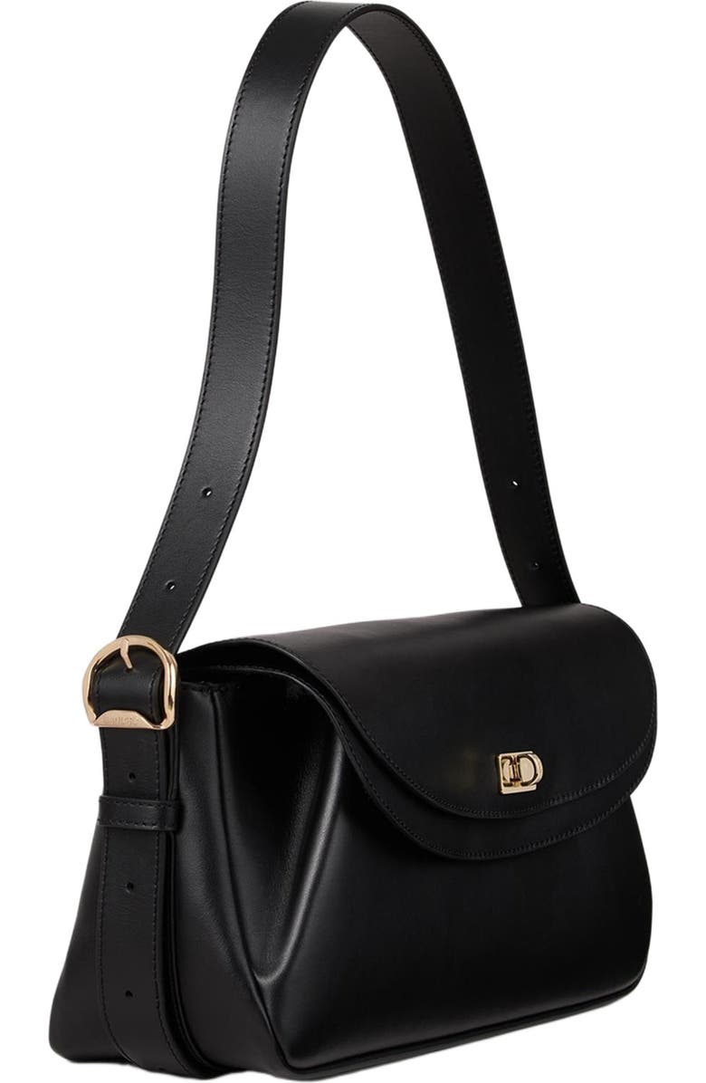 SANDRO Le Mambo plain leather bag, Alternate, color, Black