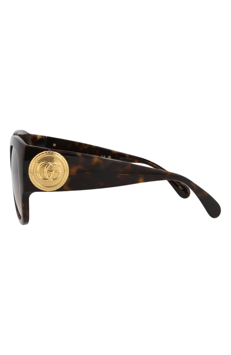 Gucci 54mm Square Sunglasses, Alternate, color, Havana Havana Brown