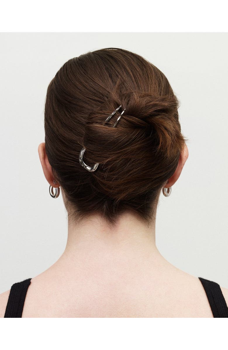 MACHETE Petite French Hair Pin in Silver, Alternate, color, Silver