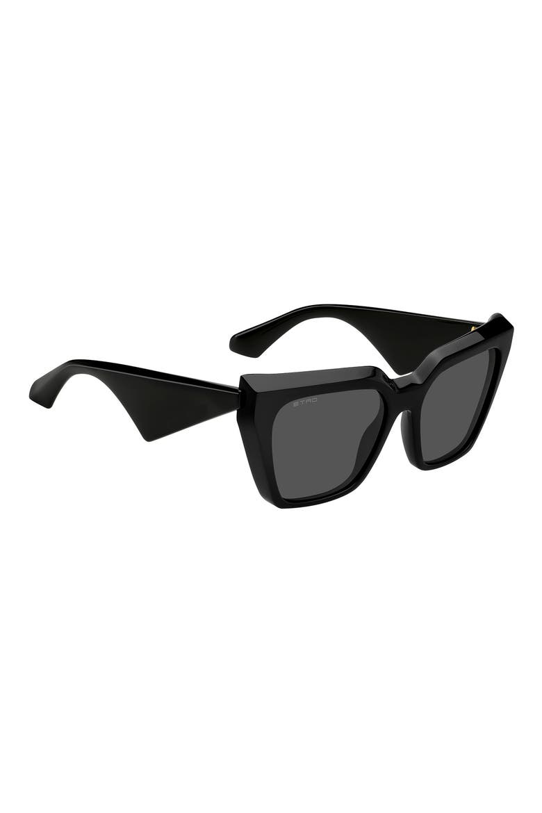 55mm Cat Eye Sunglasses, Alternate, color, BLACK/ GREY